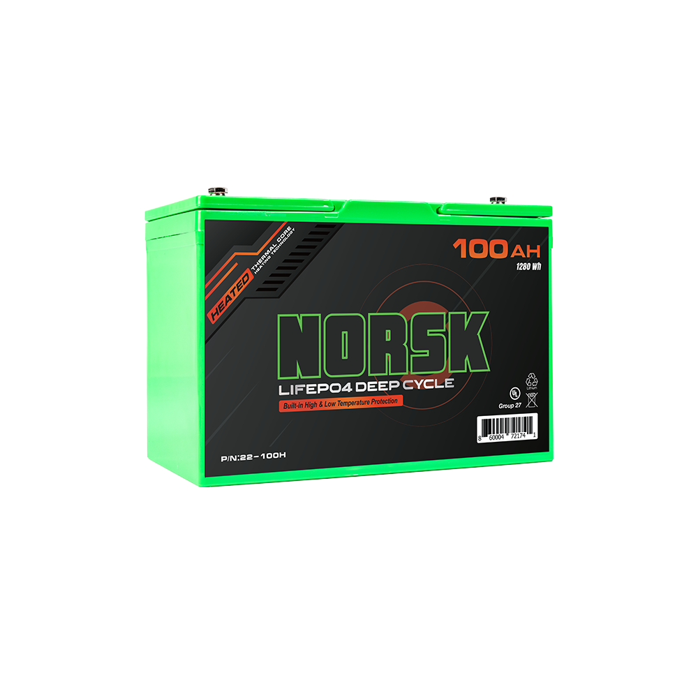 100AH 12V LiFePO4 HEATED Lithium Deep Cycle Battery - Guardian - Norsk  Lithium