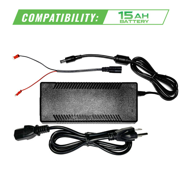 2A 12.6V RAPID CHARGER WITH QC HARNESS COMPATIBILITY 15Ah Battery