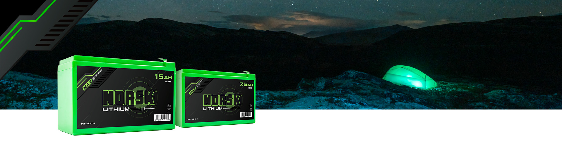 Norsk Lithium Camping Backcountry Off Grid Batteries 1920 X500
