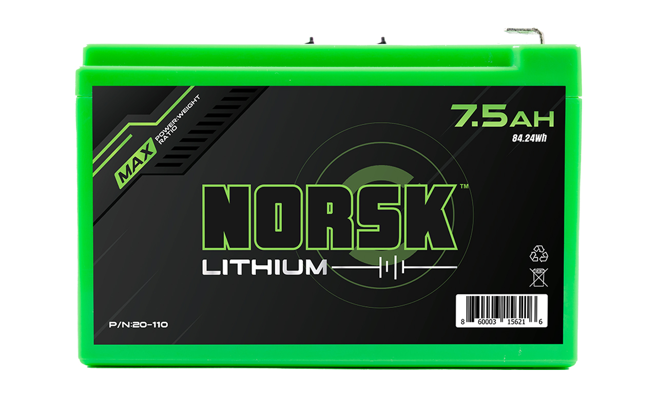 Norsk Lithium 7.5ah ice fishing battery product image