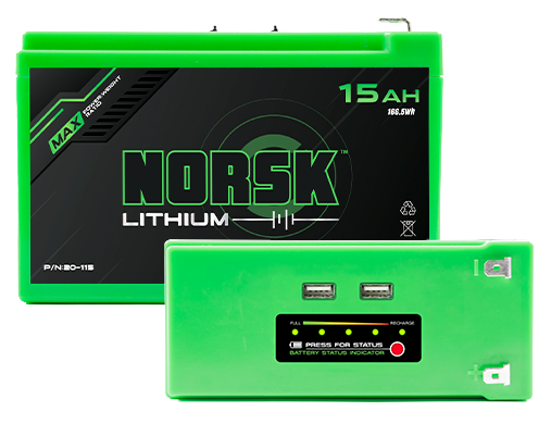 Norsk Lithium 15 Amp Battery Status Indicator