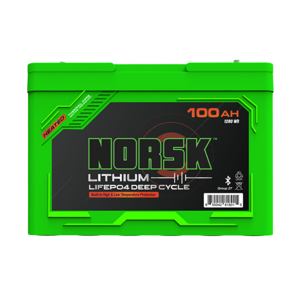 100AH 12V HEATED NORSK LITHIUM BATTERY PN23 100H