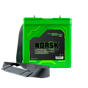 Norsk Lithium 12v 50ah Lithium Battery with Carry Strap