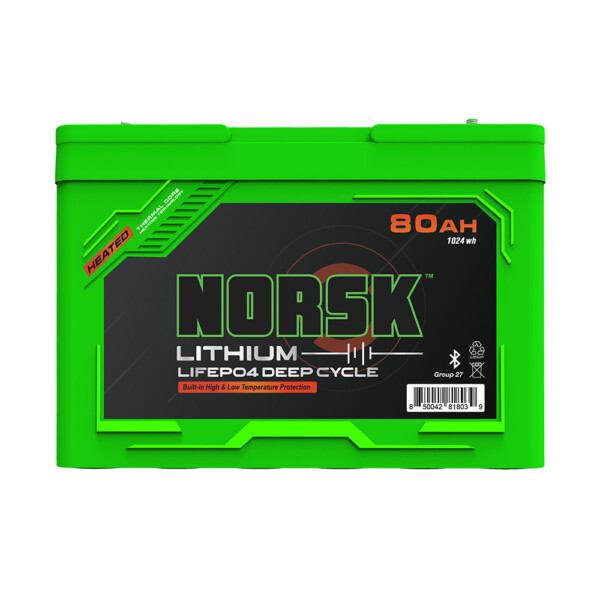 80AH 12V HEATED NORSK LITHIUM BATTERY PN23 80H