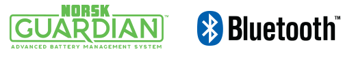 Norsk Lithium Guardian and Bluetooth Logo
