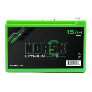 15ah Norsk lithium-ion battery Product Photo - Front View