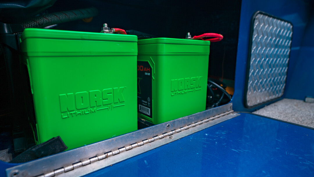 Norsk Lithium Heated 100Ah Batteries installed in a boat 1920X1080