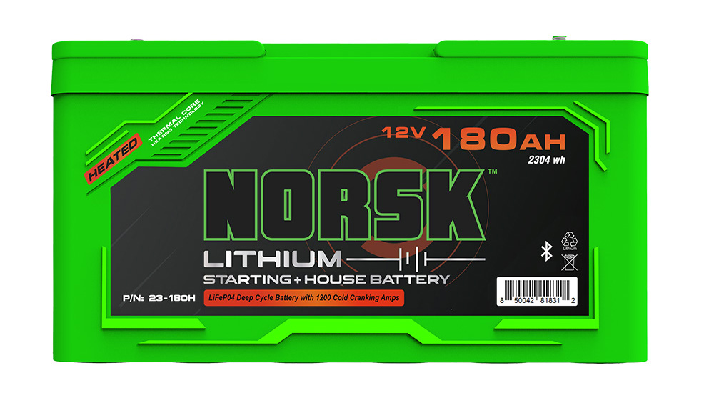 180AH 12V HEATED NORSK LITHIUM BATTERY PN23 200H