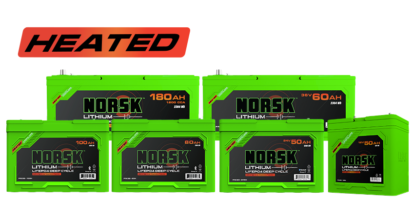 Norsk Lithium Heated Battery Line up with TCHT Icon