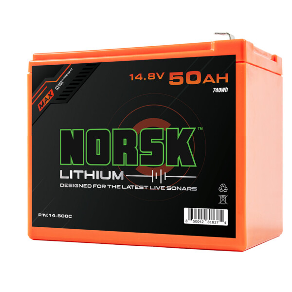 Norsk Lithium 14.8v 50AH Lithium Battery - Three Quarter Product Photo