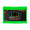 Front view of 12V 180Ah heated lithium marine cranking battery by Norsk Lithium