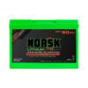 Front view of 24V 90Ah heated LiFePO4 trolling motor battery by Norsk Lithium