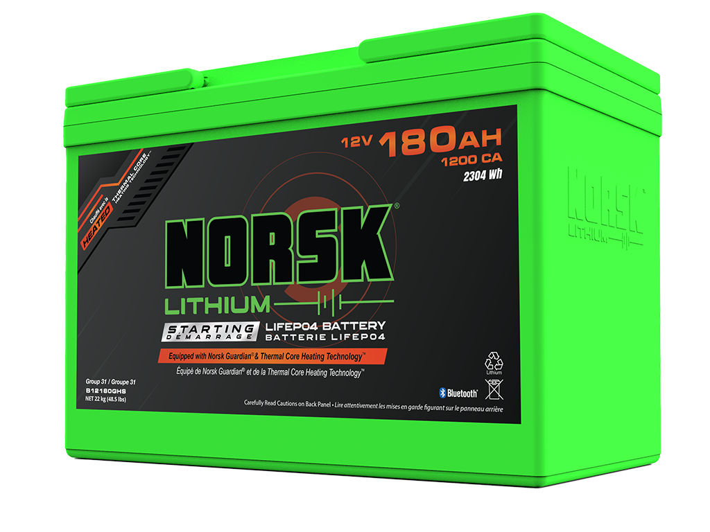 12V 180Ah Starting Battery with ESR Norsk Lithium