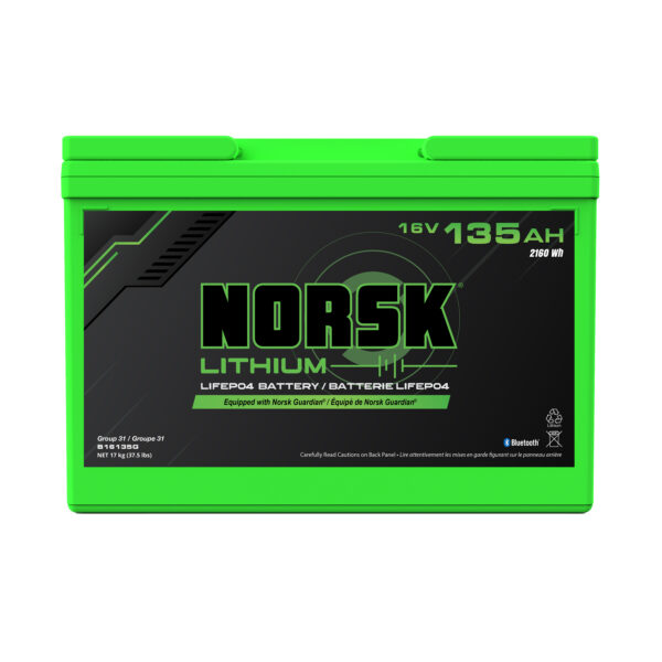 B16135G 16V 135Ah Norsk Lithium LifePo4 Battery Product Photo 3000x3000px scaled