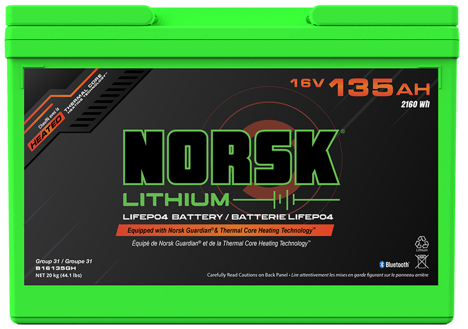 Norsk Lithium 16V 135AH Heated lithium battery 7