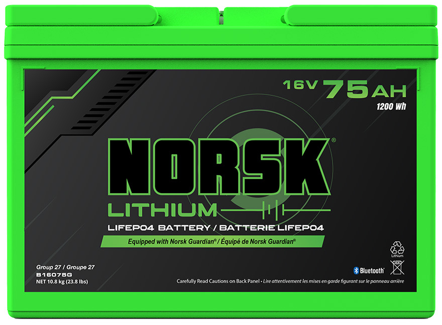 Norsk Lithium 16V 75AH lithium battery 4