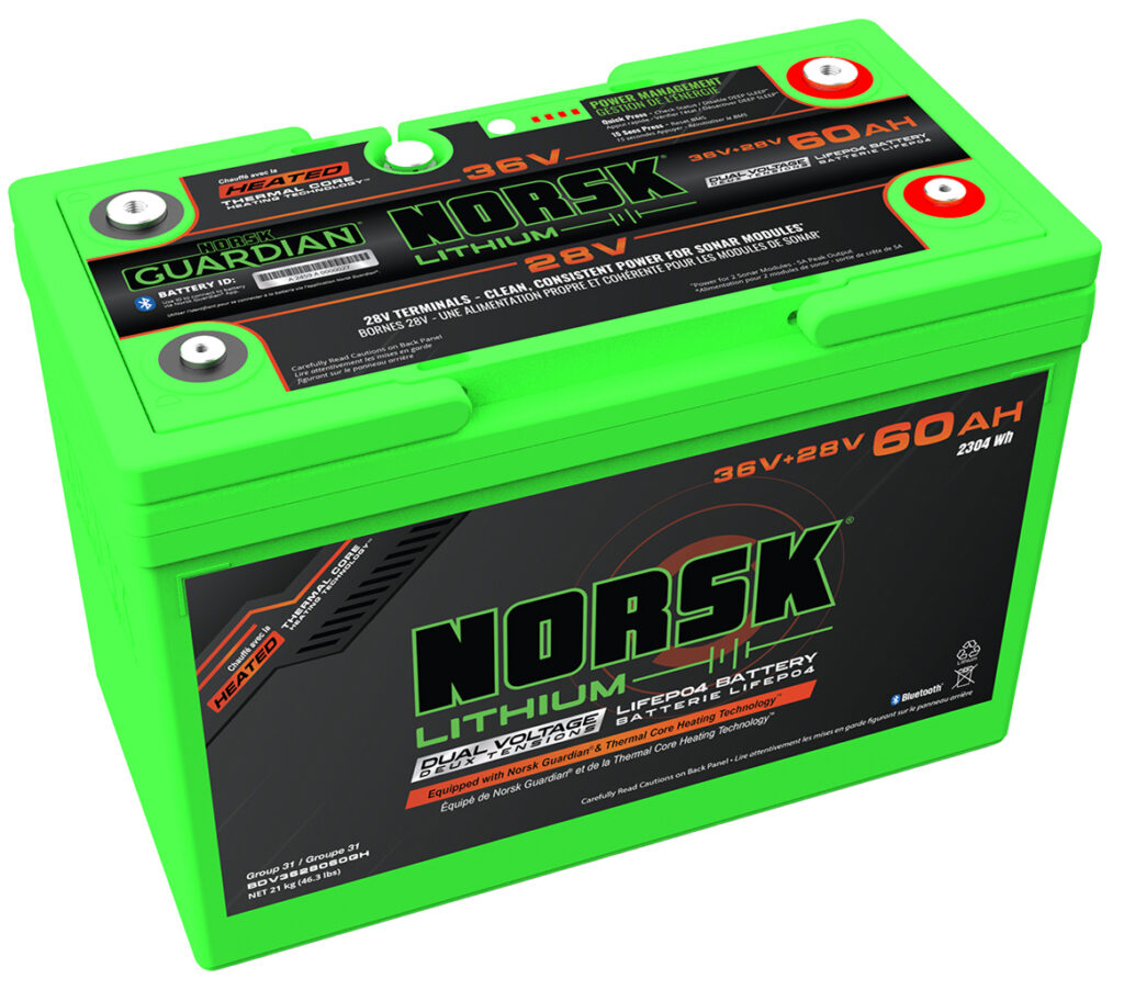 36V 28V 60AH Dual Voltage Heated Battery From Norsk Lithium