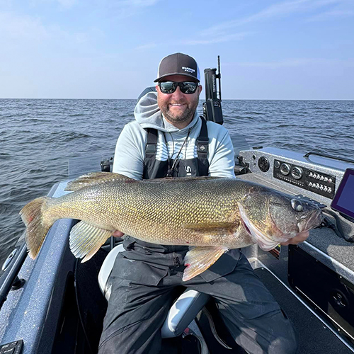 Jake Caughey Close Up Walleye In Warrior 2090