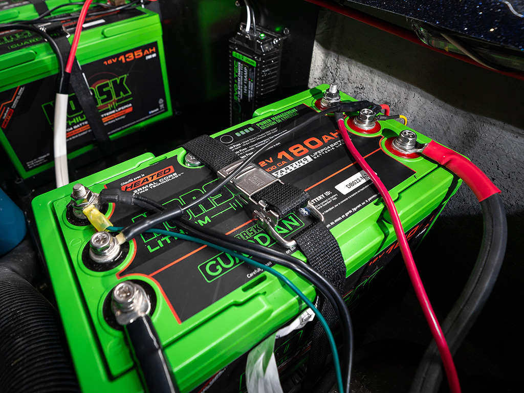 Norsk Lithium Starting Battery installed in bass boat