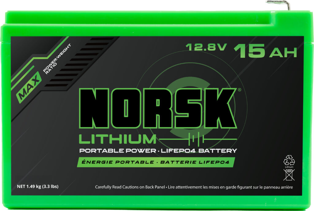 12.8V 15AH Norsk Lithium Portable Sonar Battery