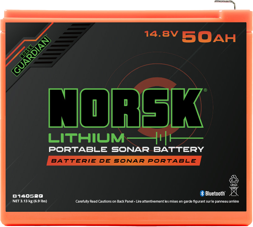 14.8V 50AH Norsk Lithium Portable Sonar Battery With Guardian App Bluetooth Connection