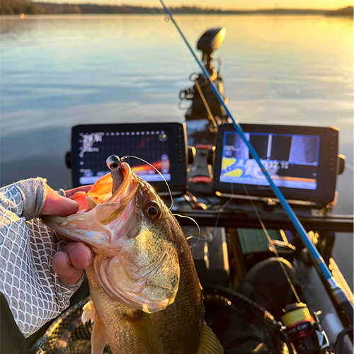 Elvis Lee Sunset Bass In Kayak