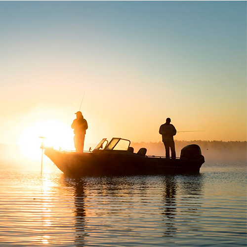 Sunrise Fishing On Boat Backlit 500 x 500