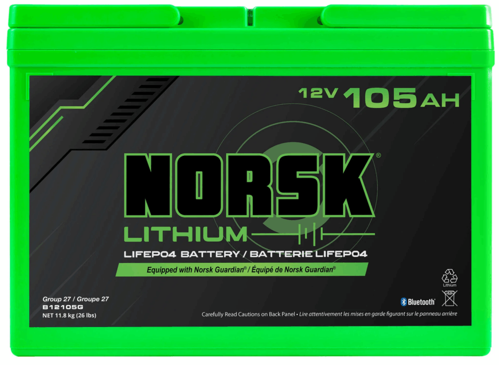 12V 105AH Norsk Lithium Deep Cycle Lithium Marine Battery Product Image
