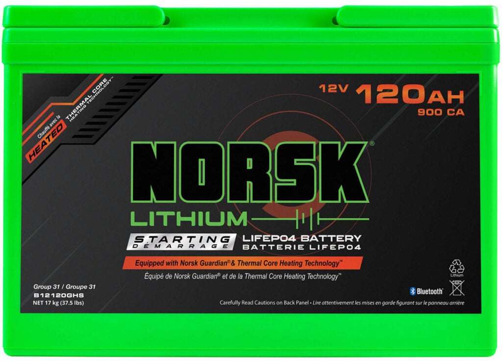 12V 120AH Heated Starting Battery Norsk Lithium Product Photo
