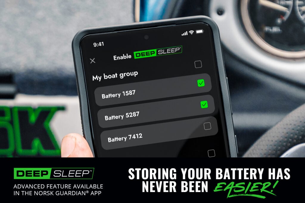 Deep Sleep Graphic Norsk Lithium Guardian App On Cell Phone Screen