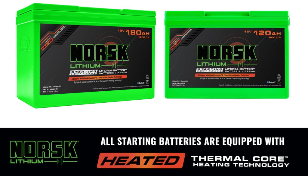 Marine Heated Lithium Starting Batteries Graphic Norsk Lithium