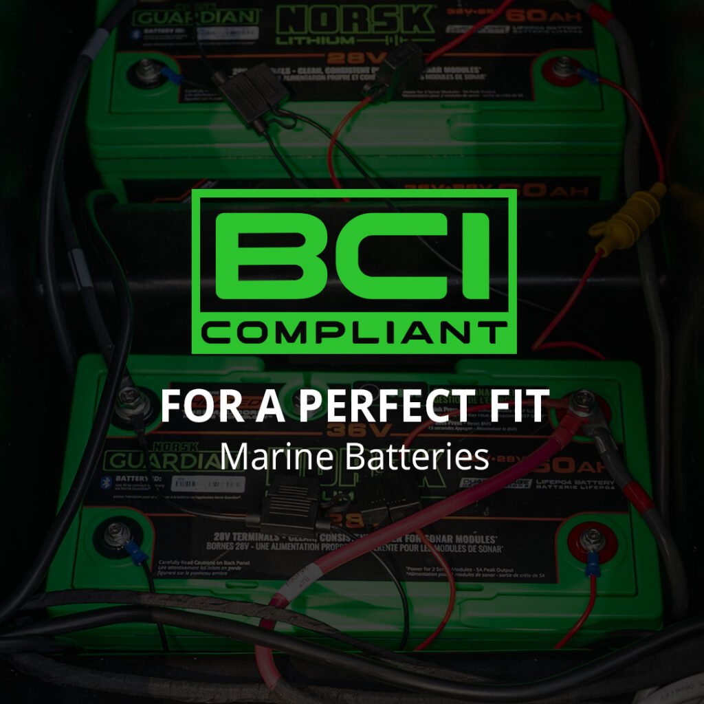 BCI Compliant battery cases Norsk Lithium Marine Batteries