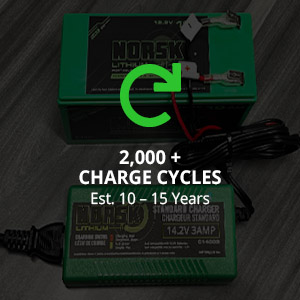 Norsk Lithium Advanced Features 2000 charge cycles