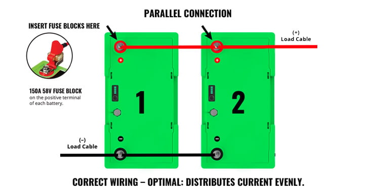 Norks Lithium Parallel Connection 2 Batteries
